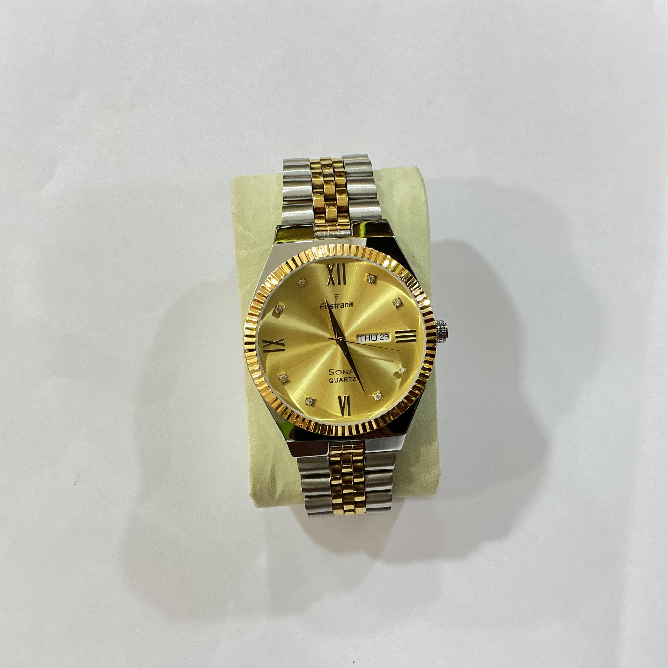 Silver & Golden Analog Watch