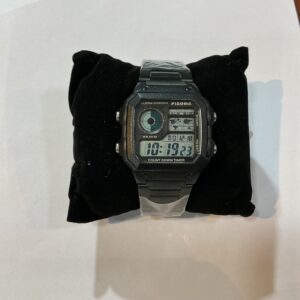 Black Silicon Strap Analog Watch